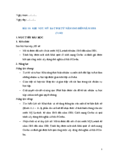 Giáo án Bài 11 Lịch sử 9 Cánh diều: Khu vực Mỹ La-tinh từ năm 1945 đến năm 1991