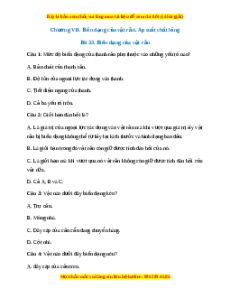 Trắc nghiệm Biến dạng của vật rắn Vật lí 10 Kết nối tri thức