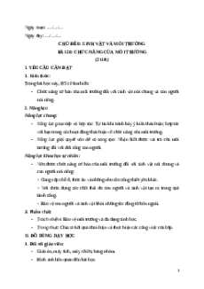 Giáo án Bài 28: Chức năng của môi trường Khoa học lớp 5 Chân trời sáng tạo