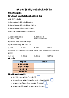 Phiếu bài tập hàng ngày Toán lớp 5 Chân trời sáng tạo