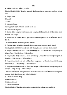 Đề thi Cuối kì 1 Tin học lớp 5 Chân trời sáng tạo (Đề 3)