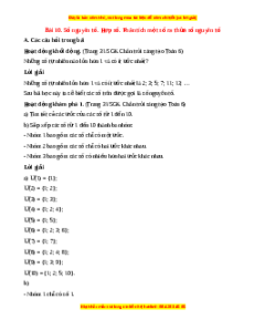 Giải sgk Toán 6 Bài 10: Số nguyên tố. Hợp số. Phân tích một số ra thừa số nguyên tố (Chân trời sáng tạo)