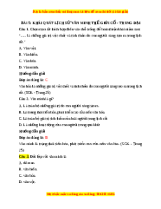 Trắc nghiệm Lịch sử 10 Bài 5 Chân trời sáng tạo: Khái quát lịch sử văn minh thế giới cổ - trung đại