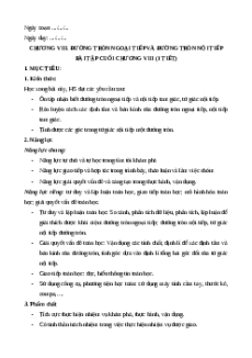 Giáo án Bài tập cuối chương 8 Toán 9 Cánh diều