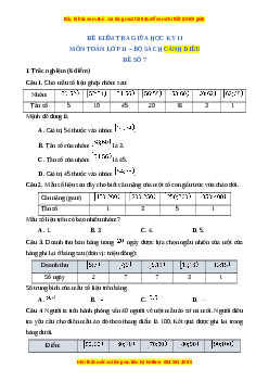 Đề thi giữa kì 2 Toán 11 Cánh diều (Đề 7)