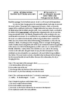 Đề thi cuối kì 1 Tiếng Anh 10 Global success trường THPT Trịnh Hoài Đức