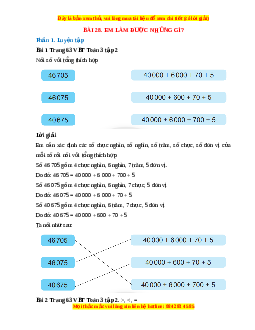 VBT Toán lớp 3 Bài 28 (Chân trời sáng tạo): Em làm được những gì?