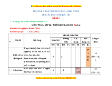Đề thi cuối kì 2 Toán 11 Chân trời sáng tạo (Đề 2)