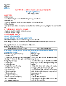 Giáo án Chuyên đề 14. Rèn kĩ năng làm phần đọc hiểu