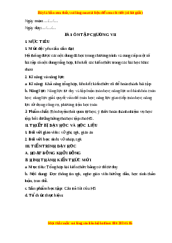 Giáo án Bài tập cuối chương VII Toán 6 Kết nối tri thức