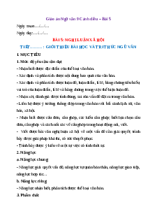Giáo án Nghị luận xã hội (2024) Cánh diều