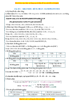 Chuyên đề dạy thêm Hóa học 12 (sách mới) có đáp án