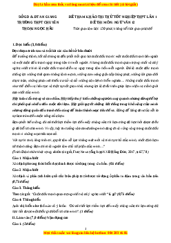 Đề thi thử Ngữ Văn trường Chuyên Thoại Ngọc Hầu lần 1 năm 2021