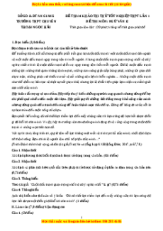 Đề thi thử Ngữ Văn trường Chuyên Thoại Ngọc Hầu lần 1 năm 2021