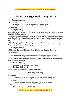 Giáo án Bài 9 Tin học lớp 4 Kết nối tri thức: Hiệu ứng chuyển trang