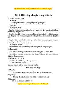 Giáo án Bài 9 Tin học lớp 4 Kết nối tri thức: Hiệu ứng chuyển trang