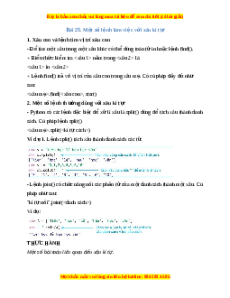Lý thuyết Tin học 10 Kết nối tri thức Bài 25: Một số lệnh làm việc với xâu kí tự