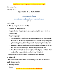 Giáo án Bạn bè của em Tiếng việt 2 Cánh diều