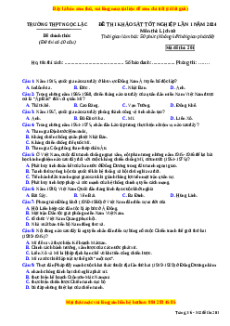Đề thi thử tốt nghiệp Lịch sử trường THPT Ngọc Lạc - Quảng Nam lần 1 năm 2024