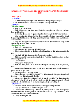 Giáo án Bài 38 Địa lí 10 Chân trời sáng tạo (2024): Thực hành tìm hiểu vấn đề phát triển ngành du lịch