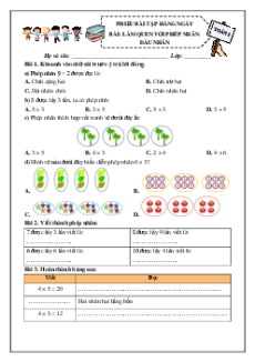 Bài tập hàng ngày Toán lớp 2 Cánh diều Học kì 2
