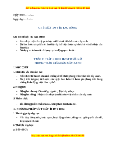 Giáo án Tuần 9 HĐTN lớp 2 Cánh diều