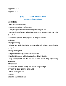 Giáo án Tiếng đàn giải oan Ngữ Văn 9 Chân trời sáng tạo