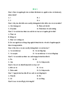 Đề thi giữa kì 2 Công nghệ 6 Cánh diều (Đề 2)