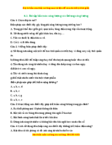 Trắc nghiệm Bảo toàn năng lượng và sử dụng năng lượng KHTN 6 Chân trời sáng tạo