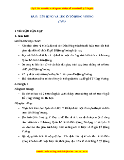 Giáo án Bài 7 Lịch sử & Địa lí lớp 4 Chân trời sáng tạo: Đền Hùng và lễ giỗ tổ Hùng Vương