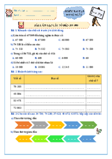 Bài tập hàng ngày Toán lớp 4 Cánh diều Học kì 1