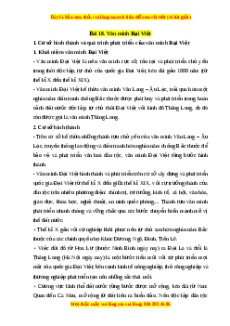 Lý thuyết Lịch sử 10 Chân trời sáng tạo Bài 18: Văn minh Đại Việt