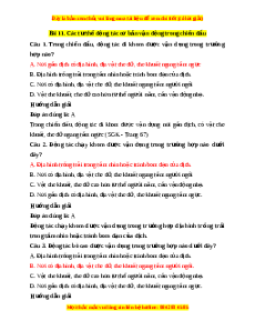 Trắc nghiệm Bài 11: Các tư thế, động tác cơ bản vận động trong chiến đấu