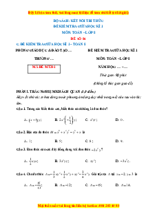 Đề thi giữa kì 1 Toán 8 Kết nối tri thức (Đề 6)
