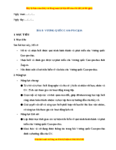 Giáo án Bài 8 Lịch sử 7 Kết nối tri thức (Phiên bản 2): Vương quốc Cam-pu-chia