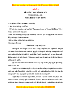 Đề thi cuối kì 2 Tiếng Việt lớp 4 Chân trời sáng tạo (Đề 4)