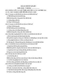 Câu hỏi ôn tập + Đề kiểm tra GDCD 8 Bài 9 (chung cho ba sách)