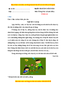 Bài tập cuối tuần Tiếng việt lớp 1 Tuần 33 Cánh diều (có lời giải)