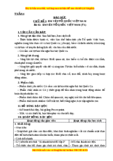 Giáo án Đạo đức lớp 3 Bài 2 Cánh diều: Em yêu tổ quốc Việt Nam