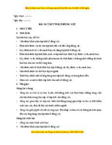 Giáo án Tập tính ở động vật Sinh học 11 Chân trời sáng tạo