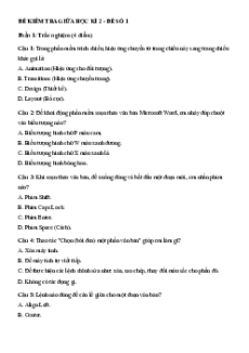 Bộ 7 đề thi giữa kì 2 Tin học lớp 4 Kết nối tri thức có đáp án