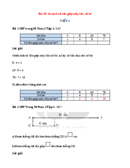 VBT Toán lớp 3 Bài 39 (Kết nối tri thức): So sánh số lớn gấp mấy lần số bé
