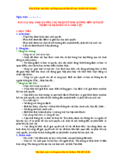 Giáo án Bài 15 Địa lí 10 Chân trời sáng tạo (2024): Sinh quyển, các nhân tố ảnh hưởng đến sự phát triển và phân bố của sinh vật