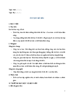 Giáo án Ôn tập chủ đề 4 (2024) Công nghệ Điện - Điện tử 12 Cánh diều