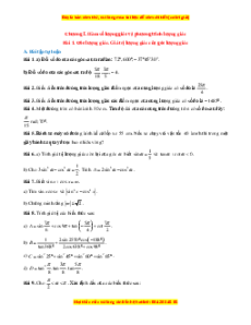 Chuyên đề Bài tập Toán 11 Cánh diều Chương 1 (Dạy thêm - có lời giải)