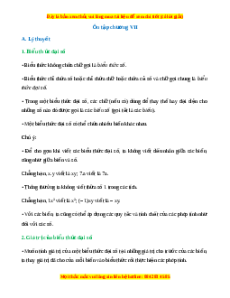 Tổng hợp lý thuyết Toán 7 Chương 7