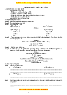 Chuyên đề Phép chia hết, phép chia có dư Toán lớp 3 nâng cao Kết nối tri thức