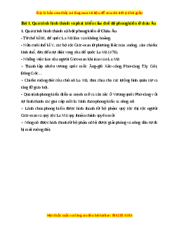 Lý thuyết Lịch sử 7 Kết nối tri thức Bài 1: Quá trình hình thành và phát triển của chế độ phong kiến Tây Âu