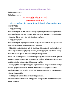 Giáo án Bài 4: Sự thật và trang viết (Phóng sự, nhật kí) Ngữ Văn 12 Chân trời sáng tạo