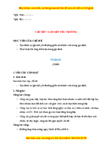 Giáo án Tuần 25 HĐTN lớp 4 Cánh diều
